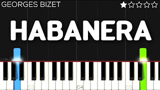 Georges Bizet  Habanera  Carmen  EASY Piano Tutorial [upl. by Jolda]