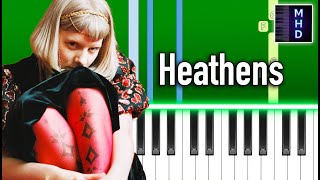 AURORA  Heathens  Piano Tutorial [upl. by Etteve]