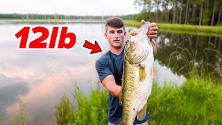 Catching My BIGGEST Bass EVER  12lber Bank Fishing [upl. by Primalia]