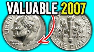 2007 ERROR DIMES WORTH MONEY  EXPENSIVE COINS TO LOOK FOR [upl. by Cordelie514]