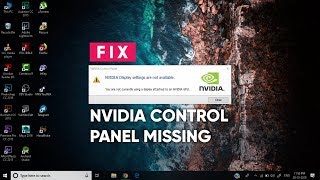 How to fix quotNVIDIA Display settings are not availablequot error [upl. by Clarey]