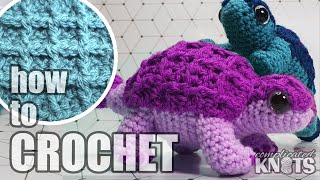 How to crochet ankylosaurs  with a waffle stitch tutorial [upl. by Ailey]