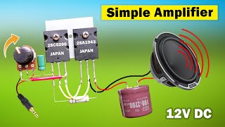 Make simple Amplifier circuit using 2SC5200 2SA1943 Transistor [upl. by Ethelstan]