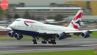 Amazing Plane Spotting at London Heathrow  45 mins w Stunning HD Heavies [upl. by Lorenzana]