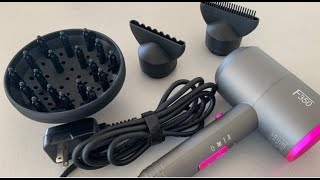 Ionic Hair Dryer Vnina 1800W Professional Blow Dryer Review Easy to use [upl. by Ennayoj439]