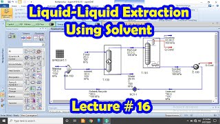 Lecture 16 Liquidliquid Extraction using Solvent with Aspen Hysys Solvent Recovery [upl. by Everrs]