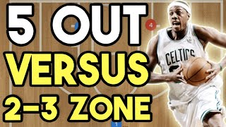 5 Out Offense vs 23 Zone Defence  Offensive Basketball Plays [upl. by Siva220]