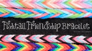 DIY Fishtail Friendship Bracelet  SoCraftastic [upl. by Manvell]