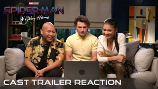 SPIDERMAN NO WAY HOME  Cast Trailer Reaction [upl. by Alolomo]