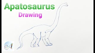 How to draw Apatosaurus  How to draw a dinosaur  Dinosaur Drawing  Draw with Arnav🧑🏻 [upl. by Farnsworth]