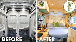 FULL DIY VAN BUILD from Start to Finish  Our Epic Van Life Conversion [upl. by Siblee]