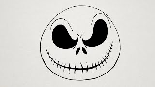 How to draw Jack Skellington Face [upl. by Ylevol]