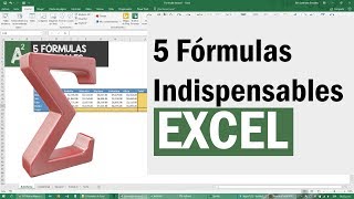 5 Fórmulas de Excel indispensables para tu Trabajo [upl. by Yelehsa]