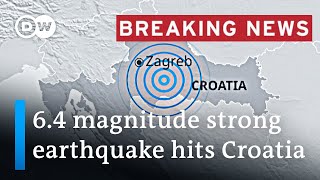 Earthquake hits Croatia with 64 magnitude  DW News [upl. by Aivatnahs]