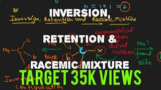 Inversion Retention amp Racemic Mixture  Stereochemistry [upl. by Yahs]