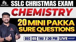 SSLC CHEMISTRY 20 PAKKA SURE QUESTIONS  CHRISTMAS EXAM  DEC 05  730PM  MS SOLUTIONS [upl. by Abell]