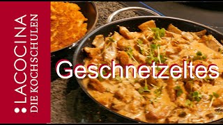 HähnchenGeschnetzeltes Zürcher Art in 10 Minuten fertig  La Cocina [upl. by Twedy920]