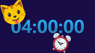 4 Hour TIMER countdown with 15 min LOUD ALARM ⏱⏱ [upl. by Yerxa]