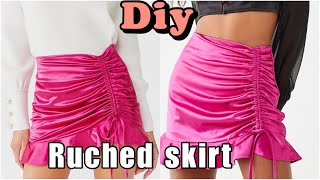 How to make a ruched skirt  diy ruched skirt [upl. by Ingham]