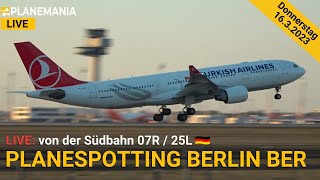 Planespotting LIVE vom Flughafen BerlinBrandenburg am Donnerstag 1632023 [upl. by Bevus]