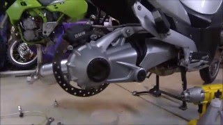 BMW R1200RT Final Drive Maintenance oil and spline lube [upl. by Ayekin]