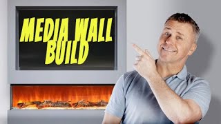 How to build a media wall with electric fireplace and TV  Media Wall Build [upl. by Aniroz]