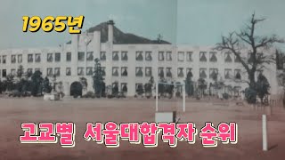 65년 고교별 서울대합격자순위 [upl. by Sairtemed]