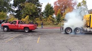 Semi vs Chevy Dually Tug of War [upl. by Notfilc]