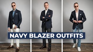 3 EASY Ways to Wear a Classic Navy Blazer for Spring [upl. by Bail]