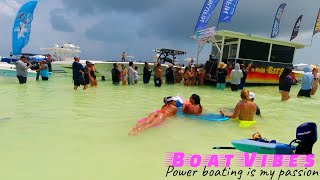 Fast Boats  Beautiful women  and Good food Islamorada sandbar walkthrough video KIR Part 2 [upl. by Dorice]