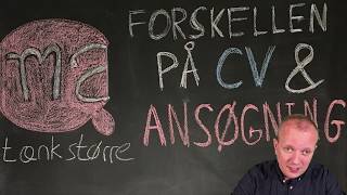 Jobsøgning Forskel på cv og ansøgning [upl. by Doyle494]