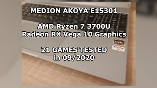 AMD Ryzen 7 3700U  Radeon RX Vega 10 Graphics  21 GAMES TESTED in 092020 8GB RAM [upl. by Atinna]