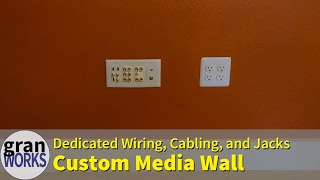 Building a Media Wall with All Custom Wiring Cabling and Ports [upl. by Irolam768]