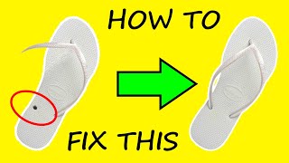 Quickest Way To Fix Sandal  How To Repair a Flip Flop  DIY 2020 [upl. by Cami]