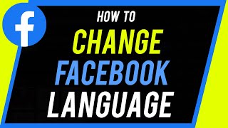 How to Change Language on Facebook [upl. by Stan]