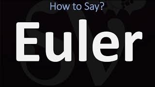 How to Pronounce Euler CORRECTLY [upl. by Gerrilee]