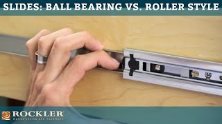 Drawer Slide Tutorial Ball Bearing vs Roller Style [upl. by Allie]