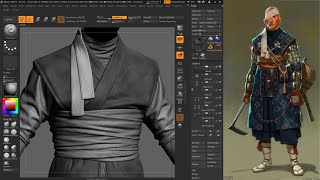 Shinobi  Game Character  Part 2  Cloth  MarvelousDesigner ZBrush [upl. by Grimbal822]