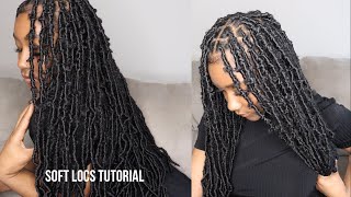 How to Wrap Soft Faux Locs over my Natural Locs [upl. by Fachini]