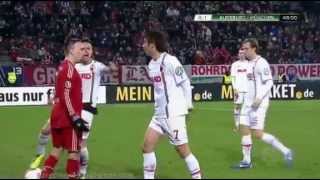 Franck Ribéry FIGHT Horror Red Card slapping Ja Cheol Koo  FC Augsburg Vs FC Bayern München [upl. by Nuy]