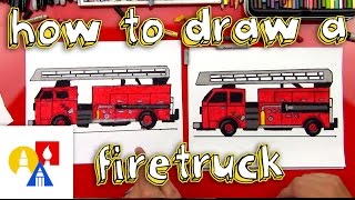 How To Draw A Fire Truck [upl. by Nylcoj]