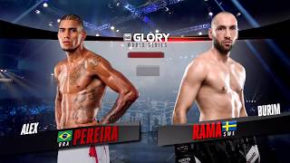 FULL MATCH  Alex Pereira vs Burim Rama  Tournament Semifinals GLORY 40 Copenhagen [upl. by Flita]