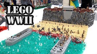 LEGO WWII DDay Beach Landing  BrickFair Virginia 2018 [upl. by Jung610]