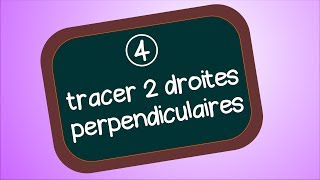 tracer des droites perpendiculaires [upl. by Guido]