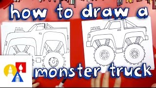 How To Draw A Monster Truck [upl. by Amahs]