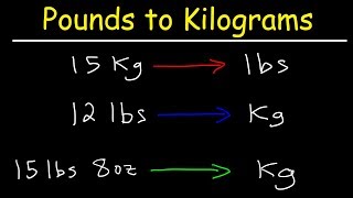 How To Convert From Pounds To Kilograms and Kilograms to Pounds [upl. by Samford945]