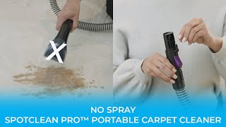 Troubleshooting No Spray  SpotClean Pro™ Portable Carpet Cleaner [upl. by Abshier]