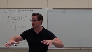 Calculus 3 Lecture 144 Center of Mass and Moments of Mass and Inertia for Lamina in 2D [upl. by Janik]