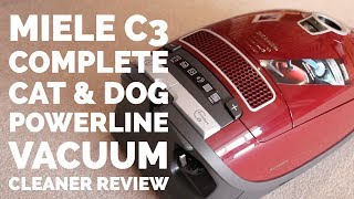 MIELE C3 COMPLETE CAT amp DOG POWERLINE VACUUM CLEANER REVIEW [upl. by Atir]