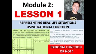 MODULE 2 Lesson 1 Representing RealLife Situation Using Rational Function [upl. by Enuahs]